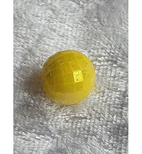 Kunststoff Perle mit Struktur gelb