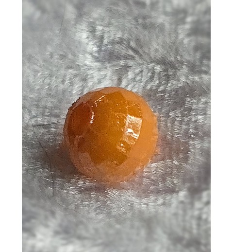 Kunststoff Perle mit Struktur orange