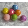 Kunststoff Perle mit Struktur rosa