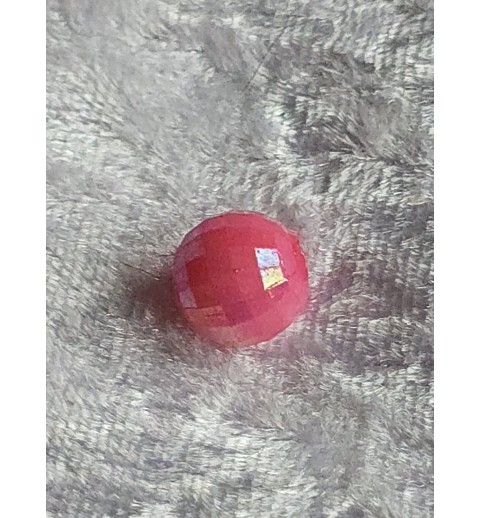 Kunststoff Perle mit Struktur pink