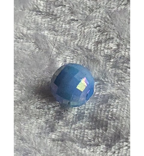 Kunststoff Perle mit Struktur blau