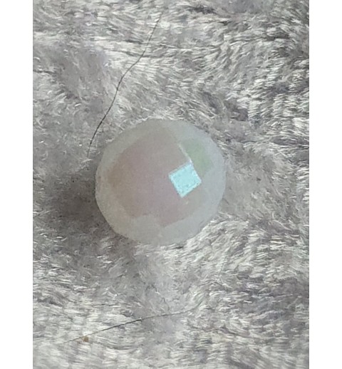 Kunststoff Perle mit Struktur weiss