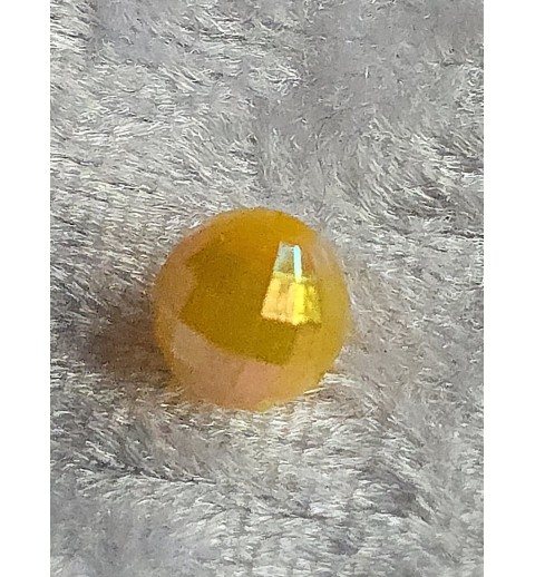 Kunststoff Perle mit Struktur gelb-orange