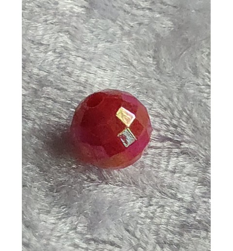 Kunststoff Perle mit Struktur rot