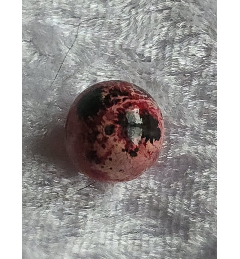 Stein Perle schwarz/rot