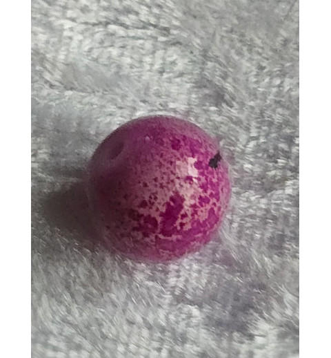 Stein Perle schwarz/magenta