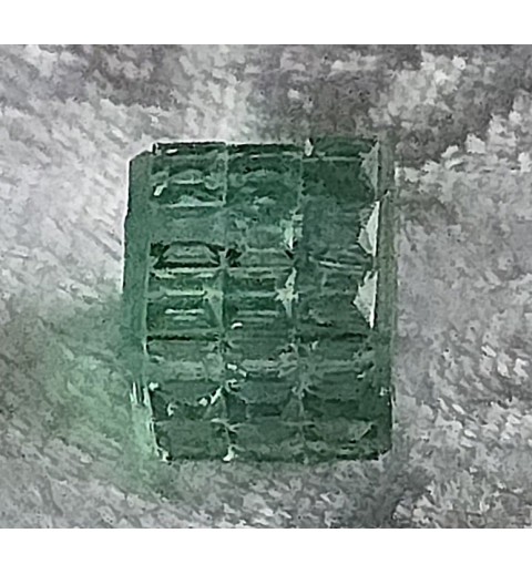 Kunststoff Würfel-Perle seegrün