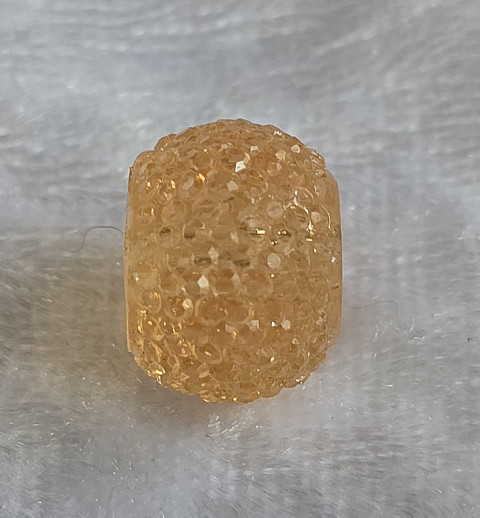 Kunststoff Perle mit Struktur apricot