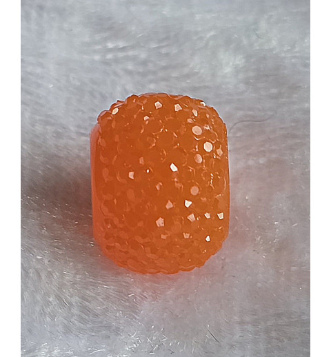 Kunststoff Perle mit Struktur orange