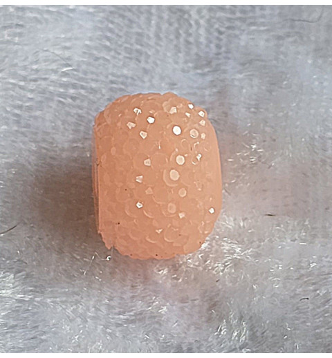 Kunststoff Perle mit Struktur lachs