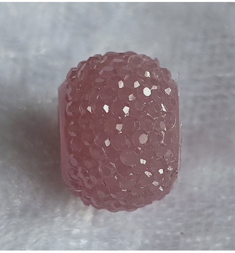 Kunststoff Perle mit Struktur mauve