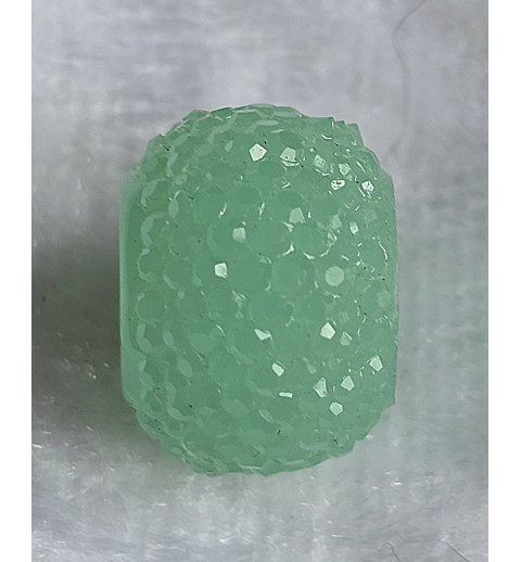Kunststoff Perle mit Struktur mint