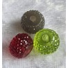 Kunststoff Perle mit Struktur himbeere