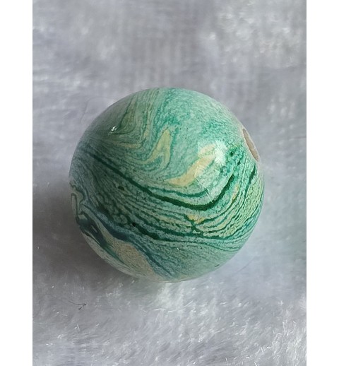 Kunststoff Perle Kugel mint/gelb