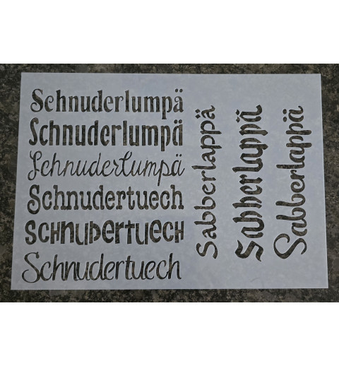 Schablone "Schnuderlumpä"