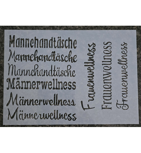 Schablone " Mannehandtäsche "