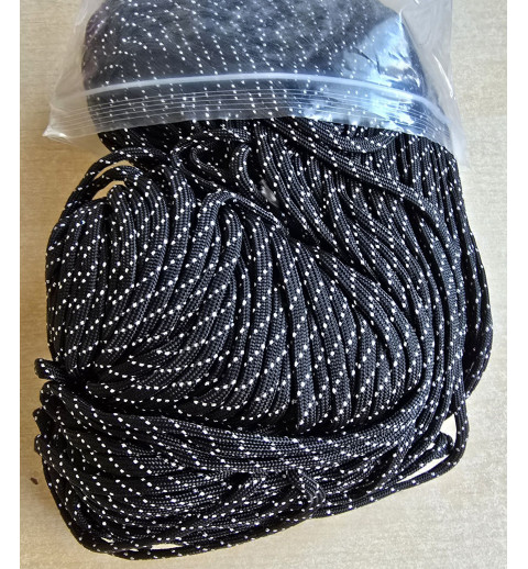 Paracord schwarz/silber