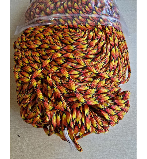 Paracord orange/gelb/rot/schwarz
