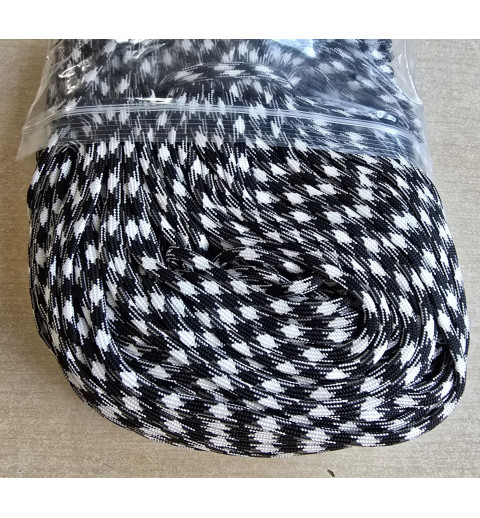 Paracord schwarz/weiss/grau
