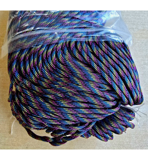 Paracord magenta/türkis/gelb/schwarz