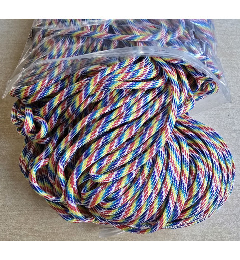 Paracord rot/gelb/türkis/violette