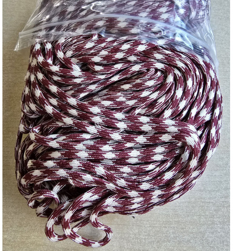 Paracord weiss/weinrot
