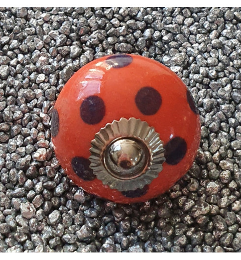 Möbelknopf  Porzellan punkte