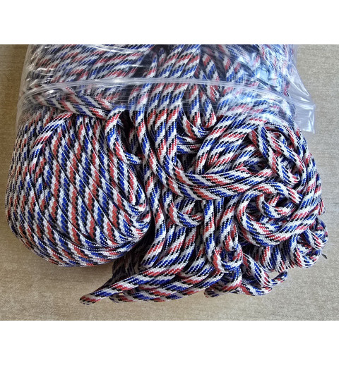 Paracord blau/rot/weiss/schwarz