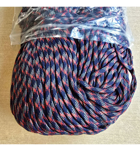 Paracord dunkelblau/rot/grau