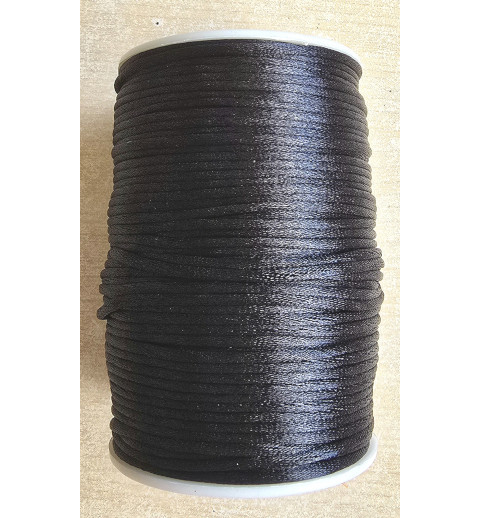 Satin Kordel schwarz