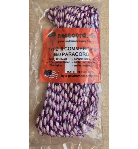 Paracord weiss/rosa/violette