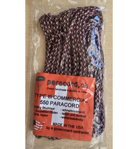 Paracord rosa/braun/schwarz