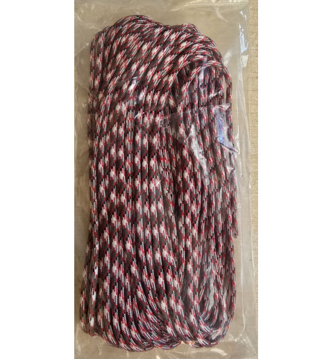 Paracord weiss/rot/grau/schwarz