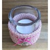Teelicht Glas rosa/Herz