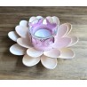 Holzlöffel Teelicht Schmetterlinge/rosa