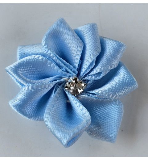 Stoff Blume hellblau