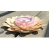 Holzlöffel Teelicht mittel Blume/rosa