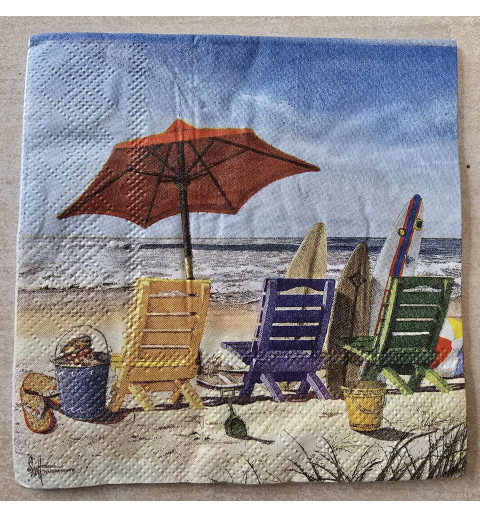 Serviette Strandstühle/Sonnenschirm