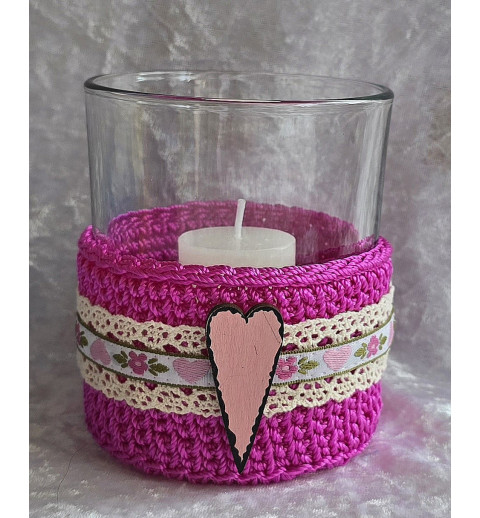 Teelicht Glas pink