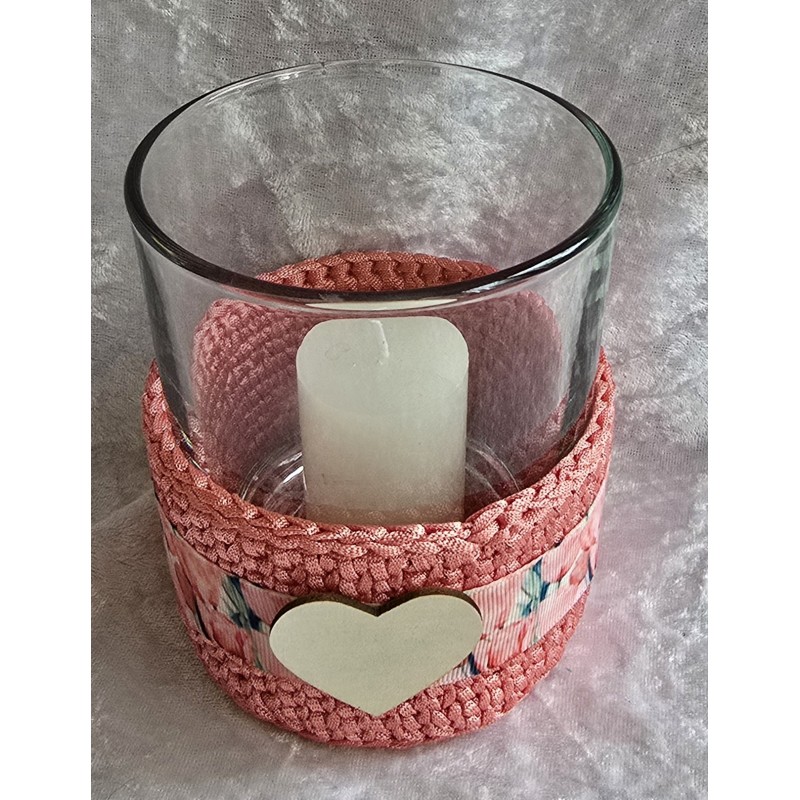 Teelicht Glas lachs