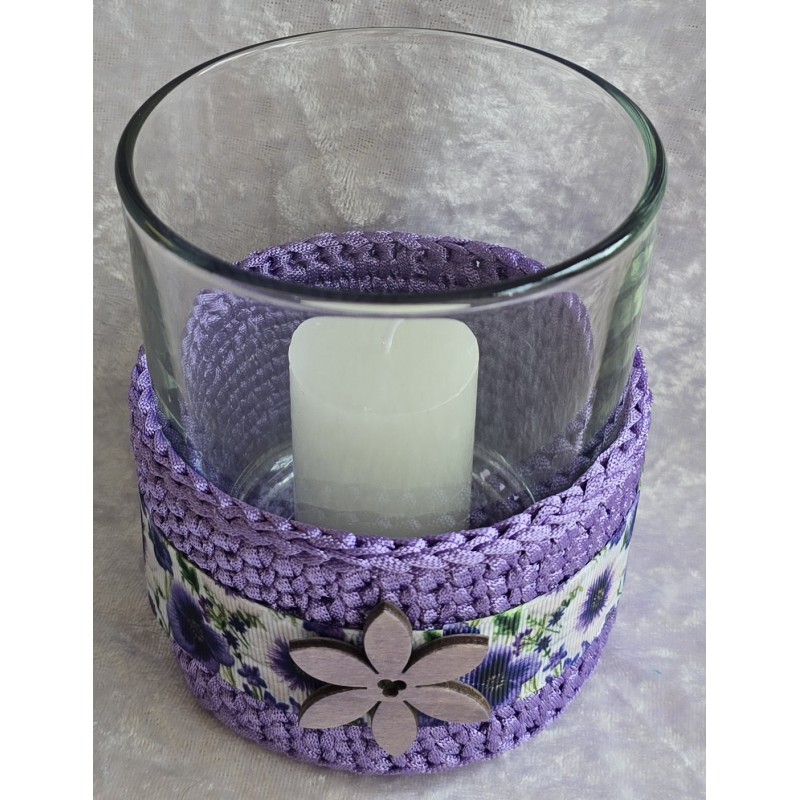 Teelicht Glas flieder