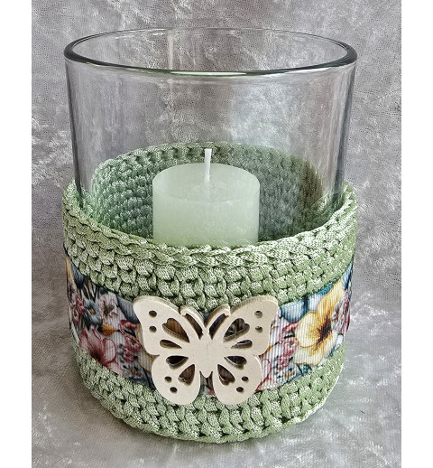 Teelicht Glas salbei