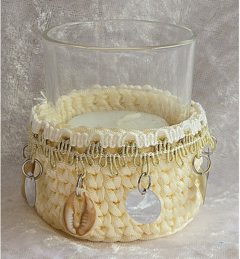 Teelicht Glas creme