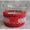 Teelicht Glas rot