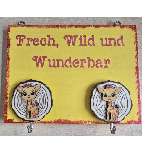Kindergarderobe Giraffe /gelb