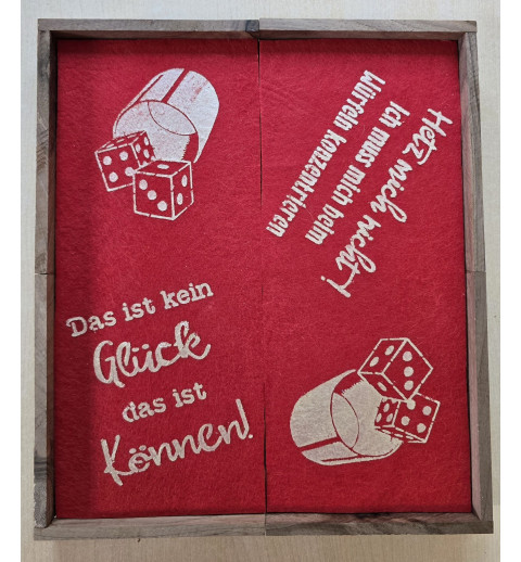 Würfelbrett rot
