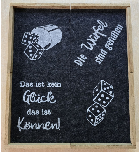 Würfelbrett anthrazit