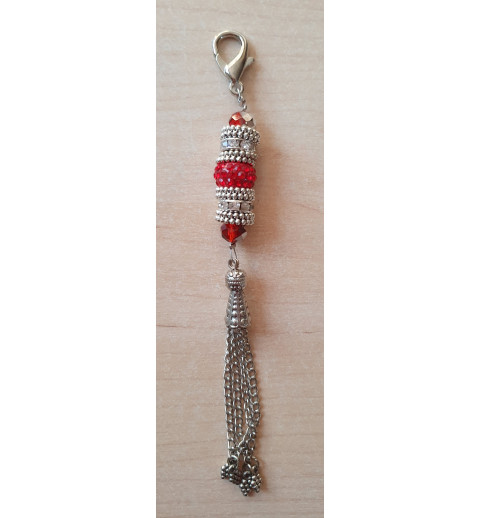 Schmuckanhänger mit Strassperlen rot