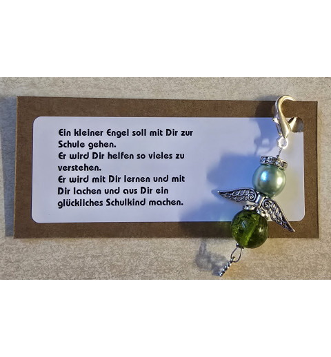 Engel " Ein kleiner Engel/Schulkind"  grün