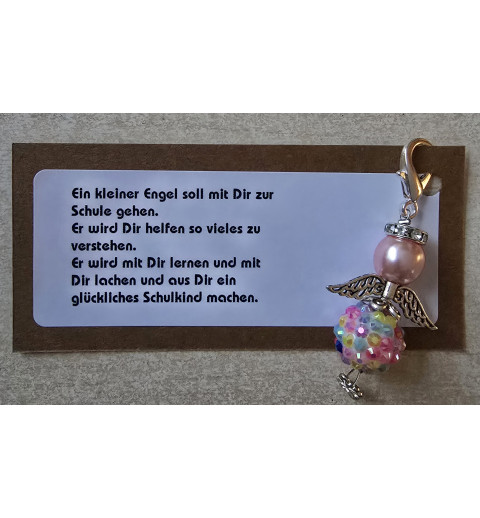 Engel " Ein kleiner Engel/Schulkind"  rosa/bunt